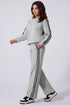 Side Striped Round Neck Top and Pants Active Set - Odaingerous